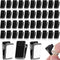 40 Pcs Self Adhesive Clips,Wall Clips for Hanging,Sticky Clips Tapestry Clips Photo Picture Poster Clips Plastic Spring Clips Hanging for Paper Ta...
