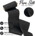 MEEDEE Black Silk Ribbon 2 Inch Silk Ribbon Black Pure Silk Hair Ribbon Black Satin Silk Ribbon 5 Yards On Spool Black Ribbon for Crafts, Wedding ...