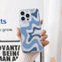 Ginkgonut Compatible with iPhone 13 Pro Case, Fashion Simple Cute Wavy Pattern Case for Women Girls Soft TPU+Hard PC Protection Case for iPhone 13...
