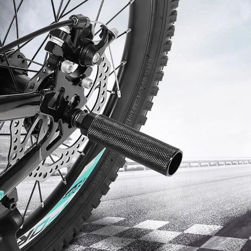 2pcs Bike Foot Pegs Aluminum Alloy Bicycle Pegs Mountain Bike Cycling Rear Stunt Pegs Fit 3/8 inch Axles (Black)...