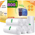 Small Trash Bags 2-4 Gallon Clear Garbage Bags (800 Count) CCLINERS Bulk Bathroom Trash Bags fits 2 Gallon 3 Gallon 4 Gallon Wastebasket liners fo...