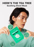 I DEW CARE Sheet Mask Pack - Here's The Tea Tree | with Tea Tree Leaf Extract, Soothing, Balancing Korean Face Mask Set for Oily & Sensivitive Ski...