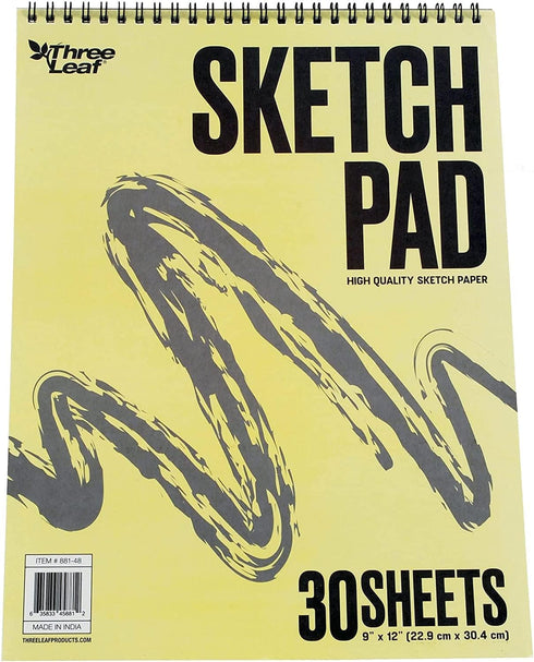 Wired Sketch Book - 9x12-Inch - 30 Sheets per Book - Excellent for Pencil, Pastel, Charcoal and Crayon from Northland Wholesale. (1-Sketch Book)...