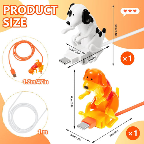 Dog Charging Cable Dog Smartphone USB Cable Charger USB Data Transmission Mini Humping Dog Cable for USB Charging Cable of Mobile Phones, Only Com...