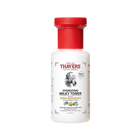 Thayers Milky Hydrating Face Toner with Snow Mushroom, Hyaluronic Acid and Elderflower, Dermatologist Recommended Gentle Alcohol Free Facial Skinc...