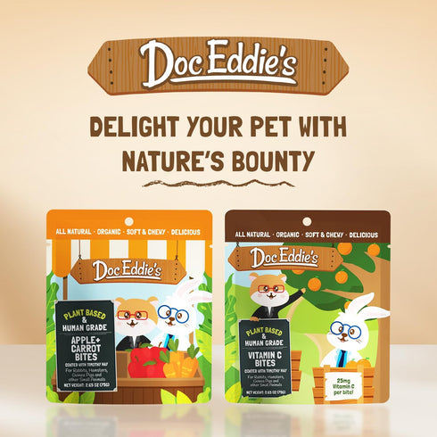 DOC EDDIE'S Vitamin C Bites - Small Animal Treats or Snack for Hamster, Guinea Pig, Rabbit, Chinchilla, Bunny, Gerbil, Mouse, Rat, Hedgehog, or Sq...
