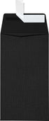 LUXPaper #5 1/2 Coin Envelopes | Peel & Press | 3 1/8" x 5 1/2" | Black Linen | 80lb. Text | 50 Qty...
