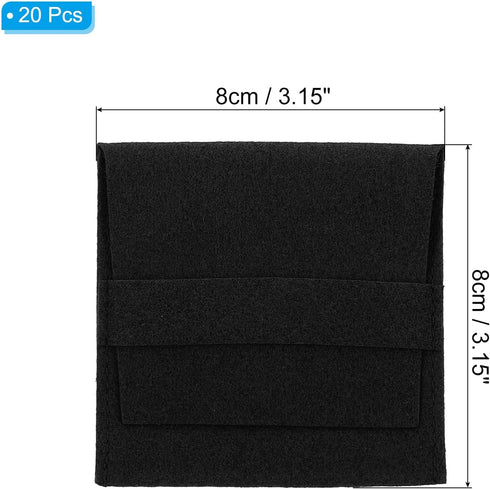 PATIKIL 8x8cm Jewelry Pouches with Band, 20 Pack Microfiber Jewelry Pouches Portable Soft Storage for Necklace Bracelet Earring Watch Rings Brooch...