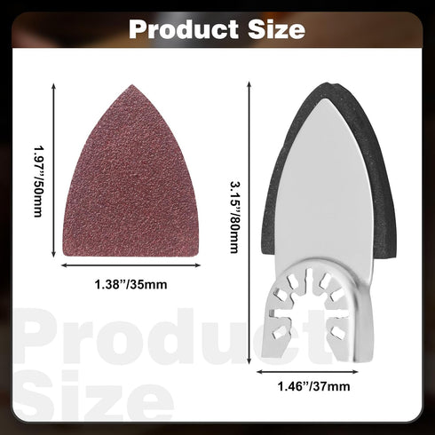 130 Pcs Oscillating Tool Sanding Pads Kit, 5 Pcs Finger Sanding Pads & 125 Pcs Finger Sandpaper Including 60/80/120/180/240 Grits, 40mm Finger San...