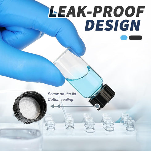 10ml Glass Spice Jars 10 PCS Small Spice Containers Empty Seasoning Storage Bottle For Camping Sample Vials Bottles Spice Bottles...