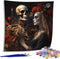 Diymood Paint by Numbers for Adults Skeleton Bride, DIY Oil Painting Roses Acrylic Paint by Number Kits for Kids Adults Beginner for Home Wall Dec...