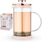 Pinky Up Riley Mini Glass Tea Press Pot, Coffee Maker, French Press for Loose Leaf Tea and Coffee, Hot or Iced Beverage Brewer, 12 oz, Pink...
