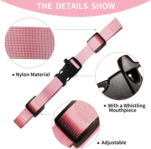 Sternum Straps For Backpacks 1-pack,Adjustable Chest Strap with Emergency Whistle Buckle Suitable for Backpack Straps (Pink)...