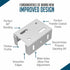 Heavy Duty Aluminum Fence Bracket for Vinyl Fencing Panel to Post Connection, Metal Replacement for 2.75in Plastic Brackets, Fits 2-3/4" Rails, 4 ...