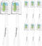 Toothbrush Replacement Heads for Aquasonic Duo Series and Home Dental Center - 8 White...