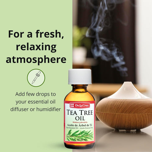 De La Cruz 100% Pure Tea Tree Essential Oil from Australia - Steam Distilled for Aromatherapy - 1 FL OZ (30 mL)...