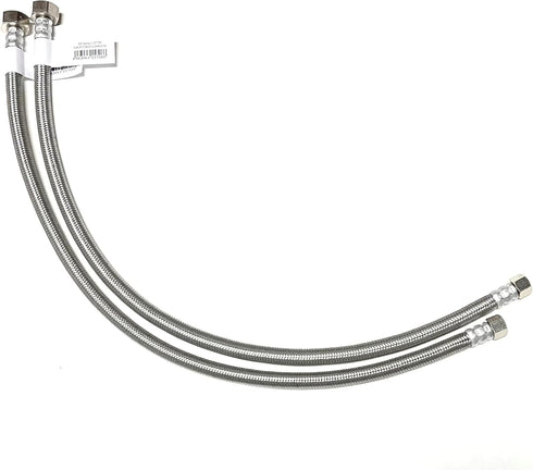 Faucet Water Supply Connector Line Braided Stainless Steel, Faucet Supply Line - 3/8 Female Compression Thread x 1/2 Female Iron Pipe Thread (3/8"...