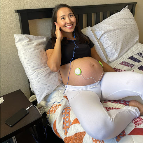Premium Award-Winning Baby Bump Headphones; #1 Pregnancy Speakers to Play Music, Sound and Talk to Your Baby, White...