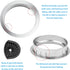 2 Pack 2 Inch Metal Desk Grommet for Wire Organizer, Brushed Silver...