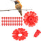 Hummingbird Feeder Flower Shape Feeder 30 Sets, Hummingbird Feeders Replacement Flowers Solid Plastic Hanging Bird Feeding Ports Replacement Parts...
