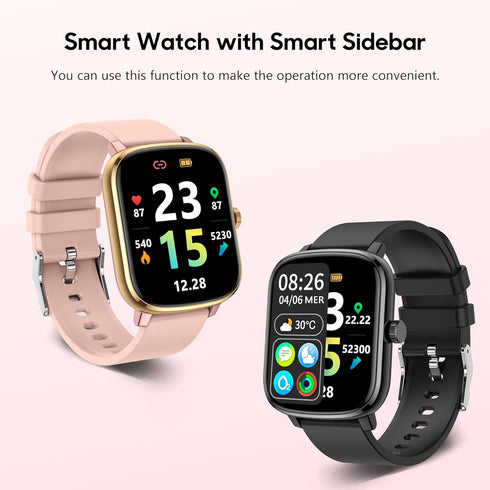 KALINCO Smart Watch for Women, 1.69" Fitness Tracker with Heart Rate, Blood Pressure, Blood Oxygen Tracking, Smartwatch with 100+ Sports Modes, St...