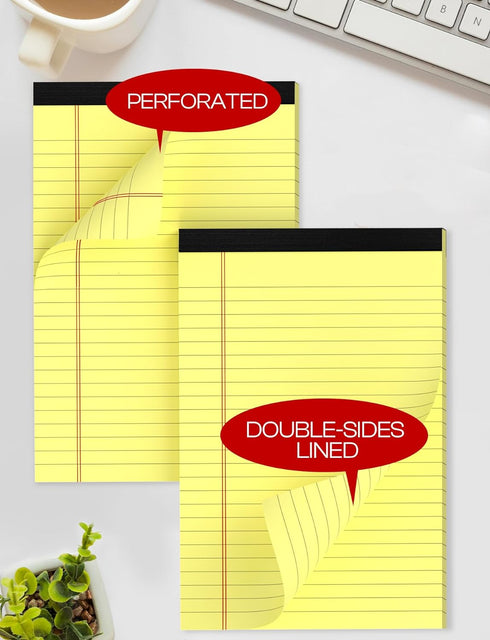 Yellow Note Pads 5x8 Small Legal Pads College Ruled Notepad for Office 6 Pack Yellow Writing Pads 5x8 Narrow Ruled Paper Pads 25 Lines 80 GSM Pape...