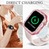 8 Pack Fvlerz Bling Case Compatible with Apple Watch Series 6 5 4 SE 44MM, Diamond Bumper Crystal Hard PC Frame for iWatch 44MM Rhinestone Face Co...