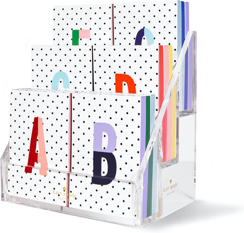 Kate Spade New York Initial Notepad, Paper Pad with 100 Blank Sheets, 7" x 4.75" Small Writing Pad for Desktop Notes, C (Green)...