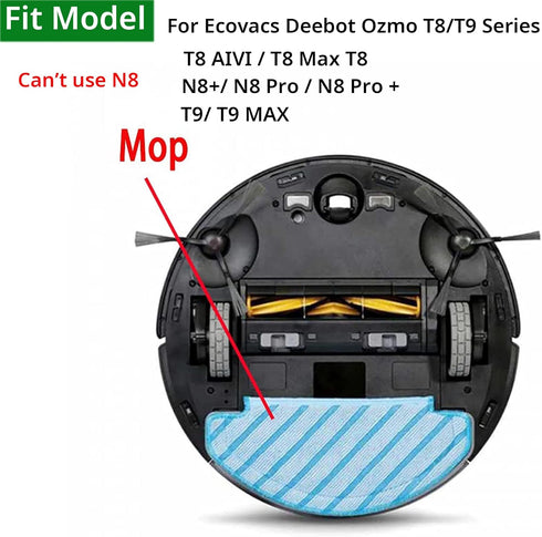 10 PCS Mopping Pads Accessories For Ecovacs Deebot Ozmo T8 AIVI T8 Max T8 T8+ Series/ T9 /T9 AIVI, N8 Pro Plus/ N8 Pro, for Yeedi Vac/Yeedi Vac Ma...