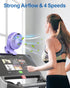 SWEETFULL Portable Clip on Fan - Battery Operated Stroller Fan, 4000mAh Small Rechargeable Fan with LED Display, 4 Speeds, Mini Personal Cooling D...