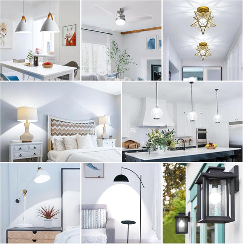A19 LED Light Bulb, 60 Watt Equivalent LED Bulb, Daylight White 5000K, 850 Lumen, E26 Base, Non-Dimmable, 9W Bright White LED Bulb, 12-Pack...