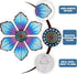 Quinnsus 4 Pack Outdoor Metal Flower Wall Art Fence Decor Garden Patio Hanging Flowers Decorations for Outside Yard Porch Living Room 7x7 in...