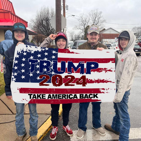 Trump 2024 Take America Back Flags 3x5 FT Outdoor - USA,Best Choice Trump Banner for Outside with 2 Brass Grommets UV protection Fade Resistant fo...