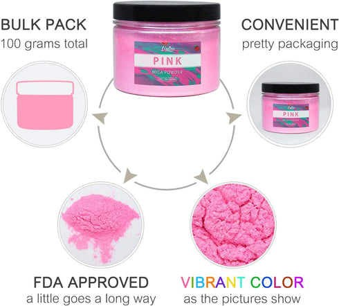 Mica Powder Pure - 3.5oz Pearl Epoxy Resin Color Pigment - Cosmetic Grade Slime Coloring Pigment - Natural Soap Dye for Soap Making Supplies Kit, ...