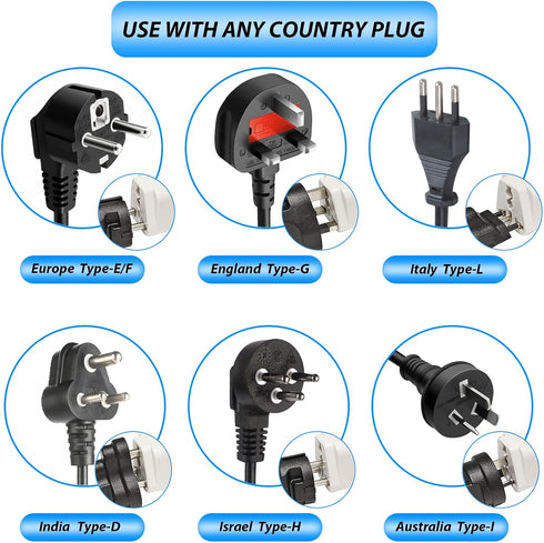 Europe to US Plug Adapter, 3 Pack UK to US Plug Adapter, India to US Plug Adapter, Universal Travel Adapter for USA, Europe Australia UK Italy to ...