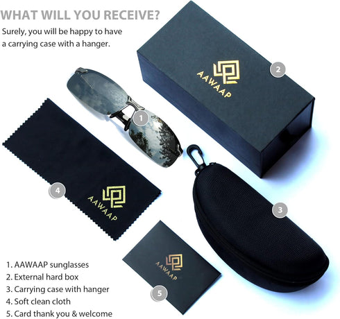 Polarized Sports Sunglasses for Men Golf Driving Fishing Sunglasses Men Polarized UV Protection...