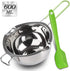 Stainless Steel Double Boiler with Silicone Spatula, Chocloate Metls Pot with Heat Resistant Handle for Melting Chocolate, Candy, Candle, Soap and...