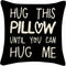 Sufamb Hug This Pillow Until You Can Hug Me Throw Pillow Covers, 18 x 18 Pillow Case, for Boyfriend Girlfriend Birthday Gifts, Long Distance Relat...
