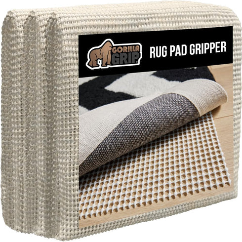 GORILLA GRIP Strong Rug Pad Gripper, 2x6 FT, US Designed, Grips Keep Area Rugs Safe and in Place, Thick, Slip and Skid Resistant Pads for Hard Flo...