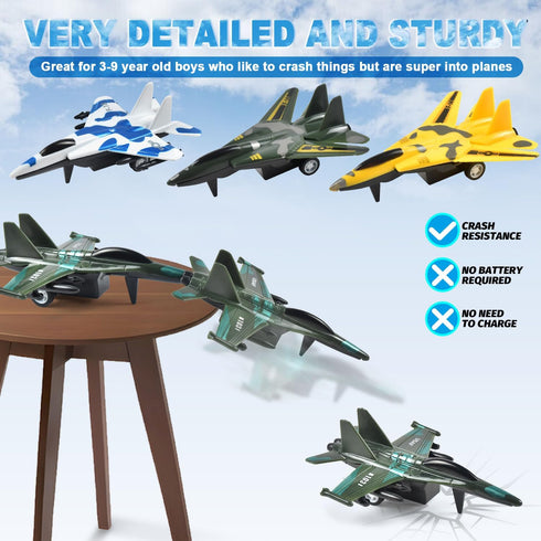 12 Pcs Pull Back Airplane Toys for toddlers 1-3, Boys Plane Playset,FighterToys, Gifts for Toddler Kids 1+ Years Old, Kids Presents Toys...