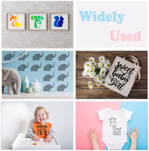 22 Pack Cute Baby Shower Stencils for Onesie Decorating Kit, Boy Girl Shirt Fabric Stencils for Clothes Phrases Mixed Animals Pattern Templates fo...