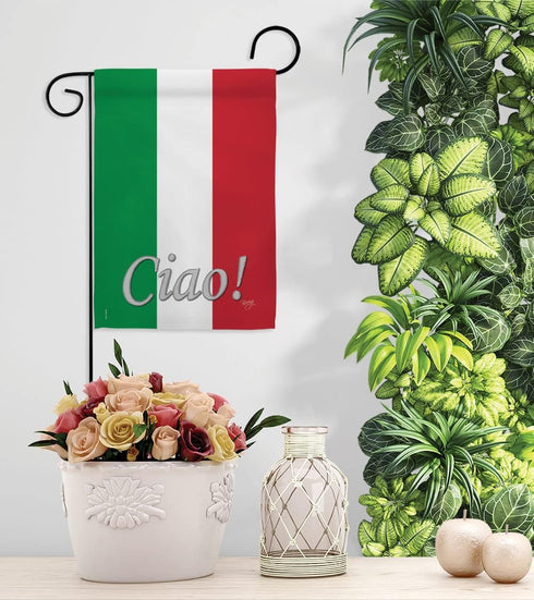 Breeze Decor Regional Nation International World Country Particular Area House Banner Small Yard Double-Sided, Garden Flag 13"x 18.5", Italian Dec...