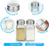 Salt and Pepper Shakers Set of 2, Glass Spice Shaker with Blank Stickers, Saleros para Cocina Elegantes...