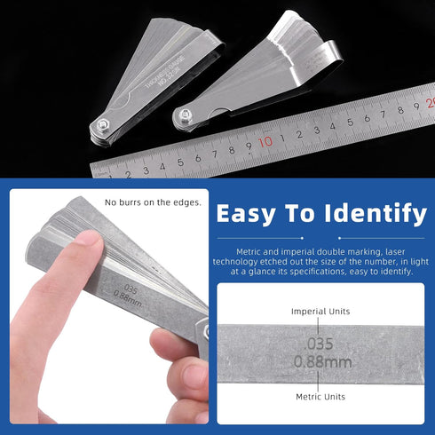 Glarks 4Pcs Motorcycle Engine Valve Adjustment Tool Kit, Engine Screw Spanner Valve Tool Wrench Valve Screw Repair Spanner with Feeler Gauges for ...