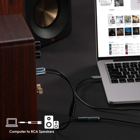 MillSO 3.5mm to RCA, RCA to 3.5mm (10 Feet) AUX Adapter Cable Connects Smartphone, Tablet or MP3 Player to Speaker...
