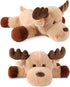 Adorable Caribou Furry Reindeer Elk Moose Stuffed Animals Plush Toy for Kids Babies Boys Birthday Bedtime Decor, 13" Super Soft Brown...