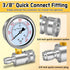 Boltigen Pressure Washer Gauge Kit, Pressure Gauge for Power Washer with 3/8inch Quick Connect, Stainless Steel, 6000PSI...