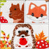 Louise Maelys 3 Set Animal Embroidery Kits for Beginners with Autumn Squirrel Hedgehog Fox Pattern,Adults Starter Cross Stitch Kit DIY Needlepoint...