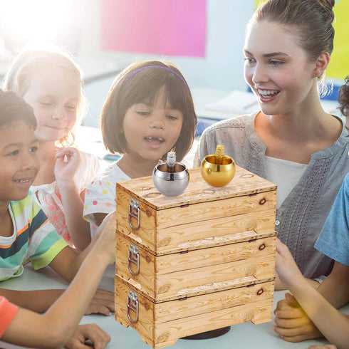 2 Pieces Metal Spinning Top Metal Flip Over Top Kids Aluminum Top Spinner Top Physics Toy Gyroscope Stainless Steel Top Educational Toys for Girls...