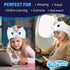 CozyPhones Over The Ear Headband Headphones - Kids Headphones Volume Limited with Thin Speakers & Super Soft Stretchy Headband - White Unicorn...